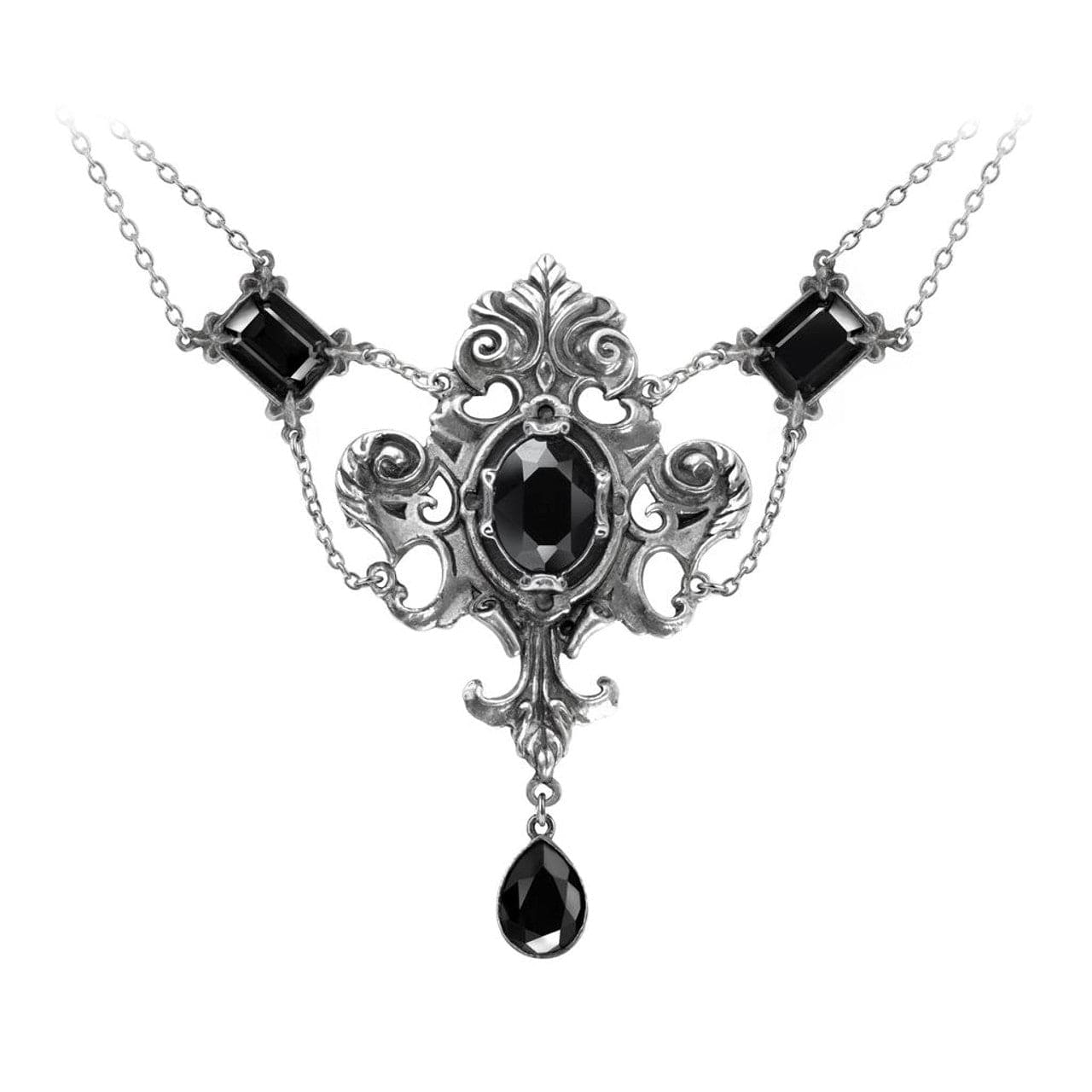 Austrian Crystal Queen of the Dark Night Necklace