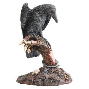 Behold The Raven's Perch Zombie Statue, Crafted With Captivating Detail To Inspire A Chill Up The Spine