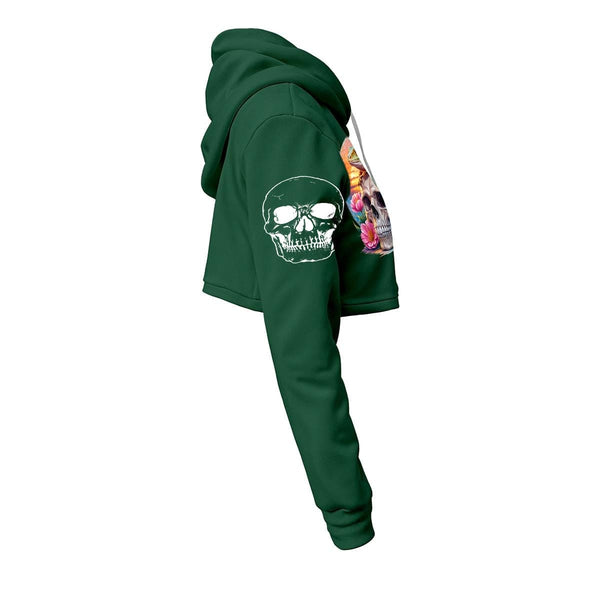 Women's Skull And Lizard Cropped Hoodie 12 Colors