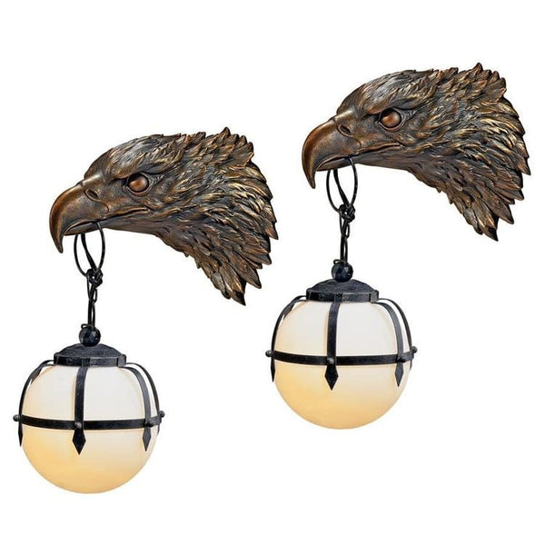Light The Way To Freedom With Our Enlightening Freedom Bald Eagle Sculptural Electric Wall Sconces