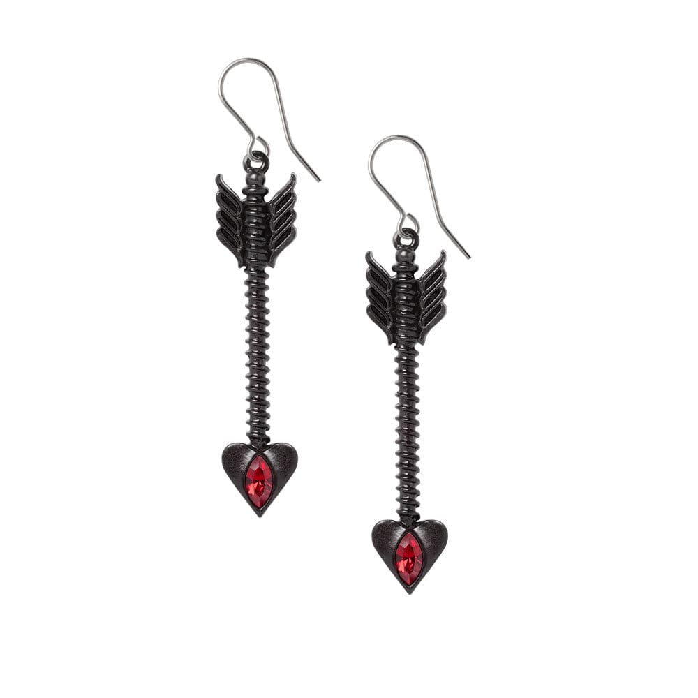 Cupids Arrow 💘 Earring Set With Siam Red Crystal