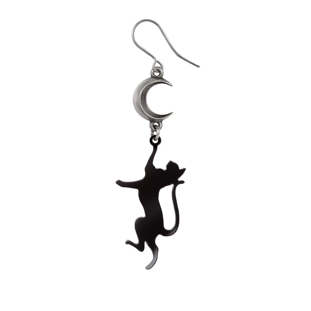 Let Your Dreams Take Flight & Make A Statement With This Night-Loving Feline Moondream Single Earring