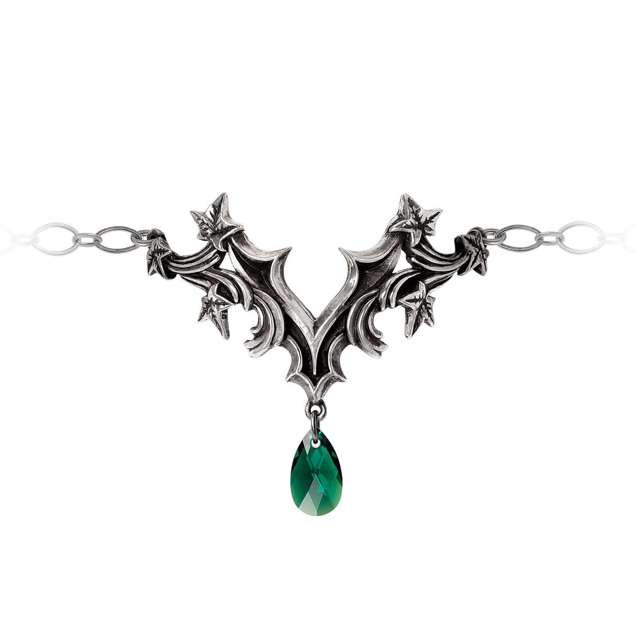 Gothic Bracelet With Delicate Ivy Leaves, baroque Swirls And a Ivy