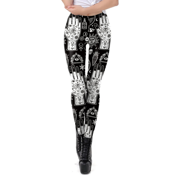 Gothic Leggings For Women Black Cat, Skull and More