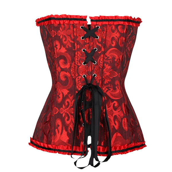 Gothic Women's Corsets Steampunk Overbust Lace Up Bustier