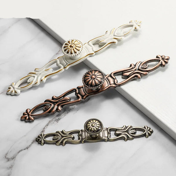 Gothic Bronze Door Handles For Cabinets, Drawer Knobs and More