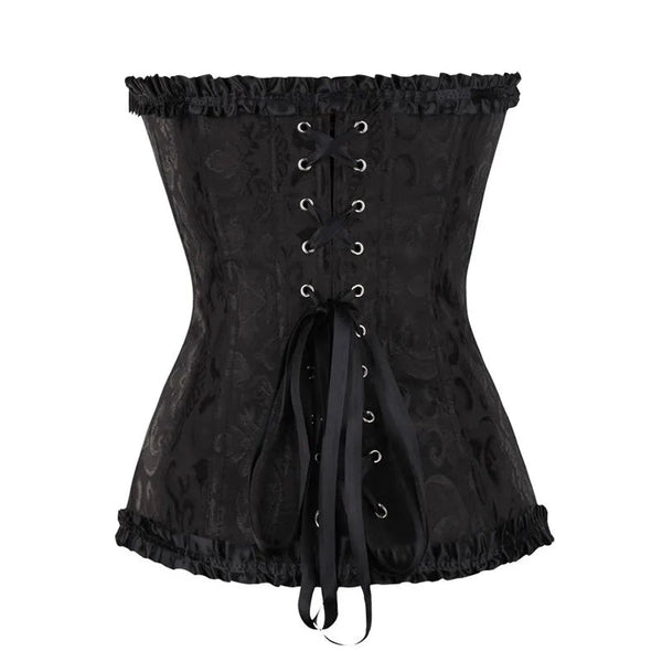 Gothic Women's Corsets Steampunk Overbust Lace Up Bustier
