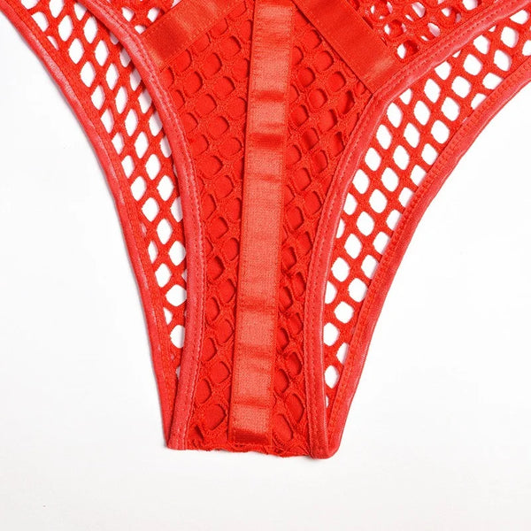 Gothic Fishnet Women Streetwear Bodysuit
