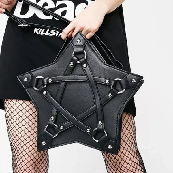 Gothic Pentagram Punk Casual Shoulder Bag