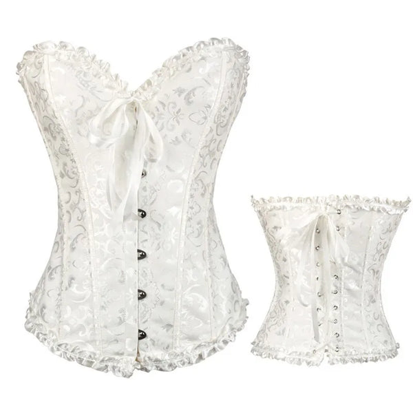 Gothic Women's Corsets Steampunk Overbust Lace Up Bustier