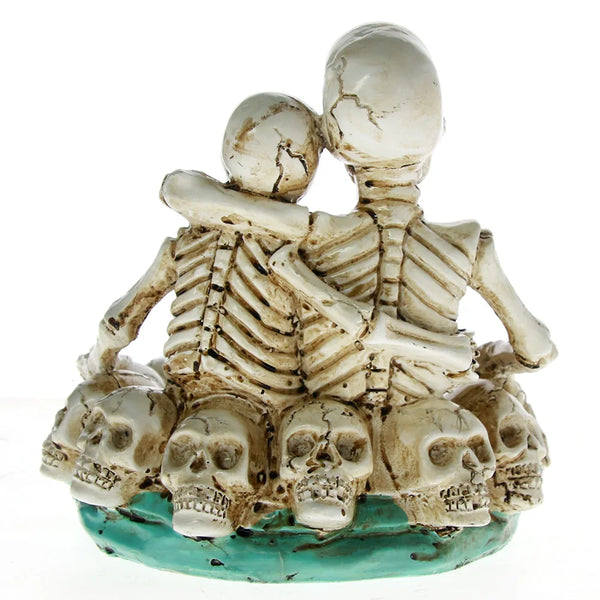 Skull Couple Lovers Ashtray Table Ornament