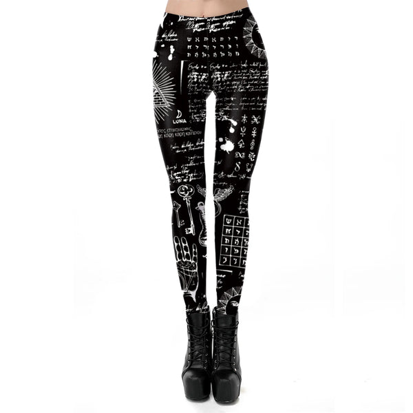 Gothic Leggings For Women Black Cat, Skull and More