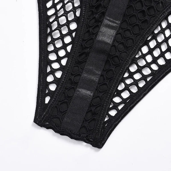 Gothic Fishnet Women Streetwear Bodysuit