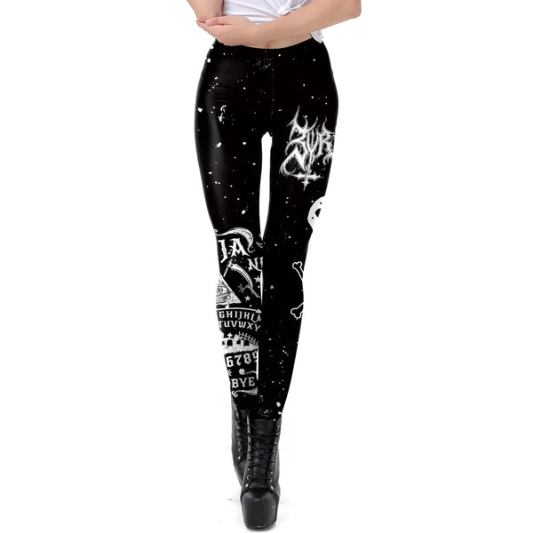 Gothic Leggings For Women Black Cat, Skull and More