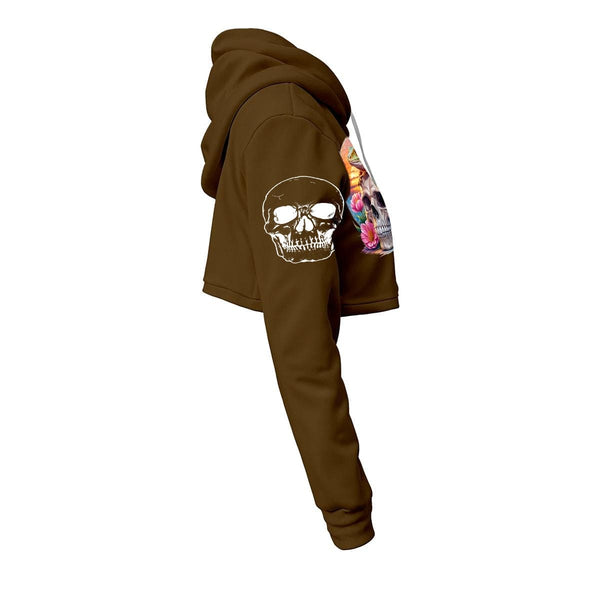 Women's Skull And Lizard Cropped Hoodie 12 Colors