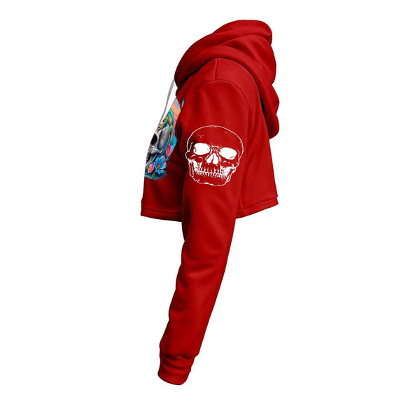 Women's Skull And Lizard Cropped Hoodie 12 Colors