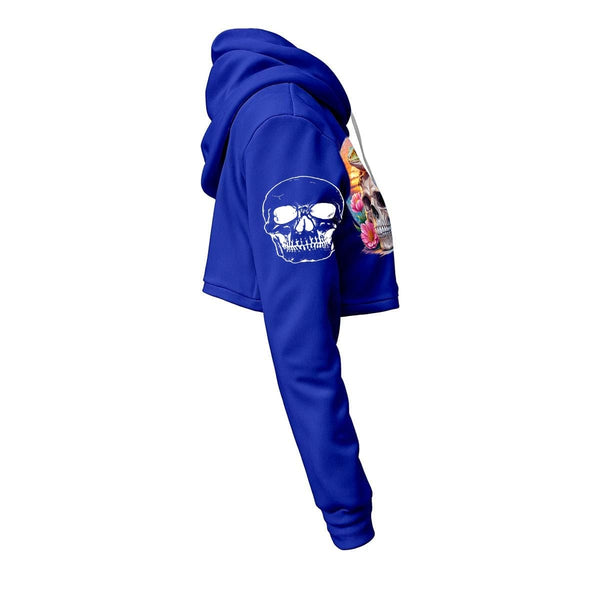 Women's Skull And Lizard Cropped Hoodie 12 Colors