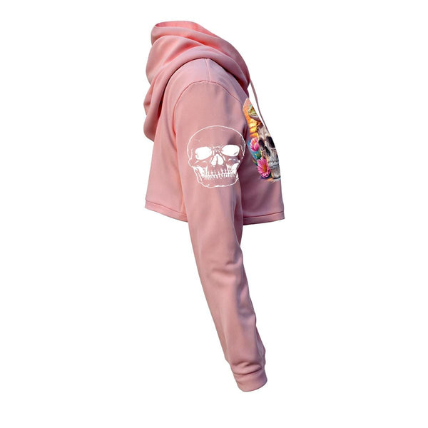 Women's Skull And Lizard Cropped Hoodie 12 Colors