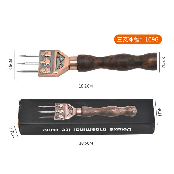 The Iron Skull Three-Pronged Stainless Steel Ice Pick