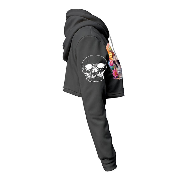 Women's Skull And Lizard Cropped Hoodie 12 Colors