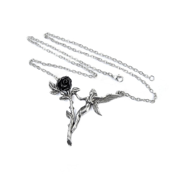 Fairy Glade Reflecting The Sweet Life Of A Black Rose Necklace
