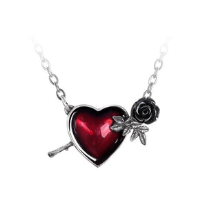 Wounded By Love The Naked & Vulnerable Heart With Rose Necklace