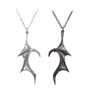 A Pair Of Dragon Wings Darkling Heart Necklace