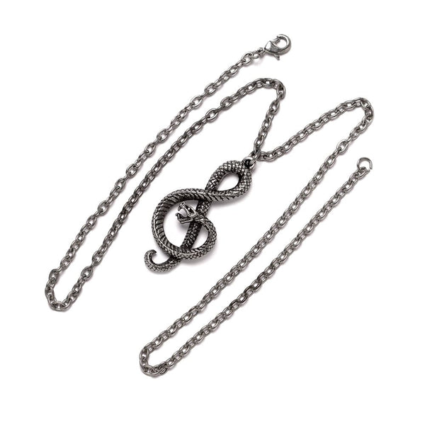 Snake Coils Itself Into A Music Symbol Playing The Devil's Tune Pendant Necklace