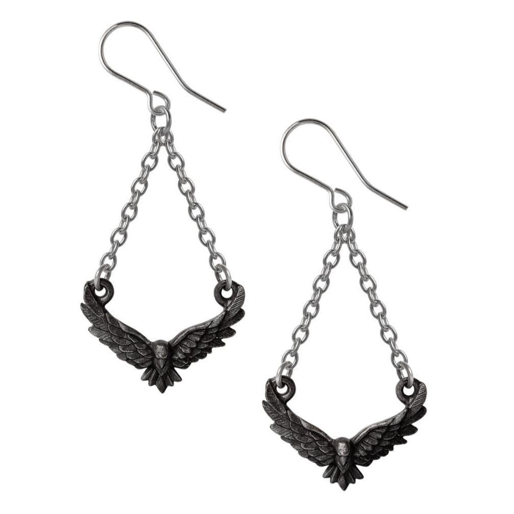 Raven Earrings Designed to Captivate, These Hauntingly Beautiful Pieces