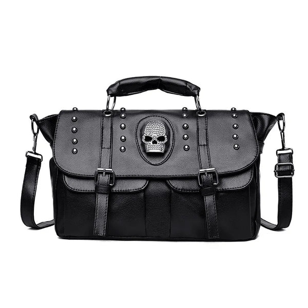 The Midnight Relic™ Skull Tote Bag | Women's Gothic Shoulder Handbag