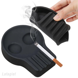 Skull Ashtray Silicone Durable Cigarette Holder 3 Colors