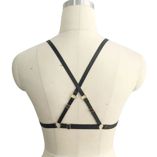 Women's Harness Cupless Gothic Cage Bra