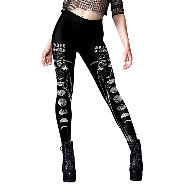 Gothic Leggings For Women Black Cat, Skull and More