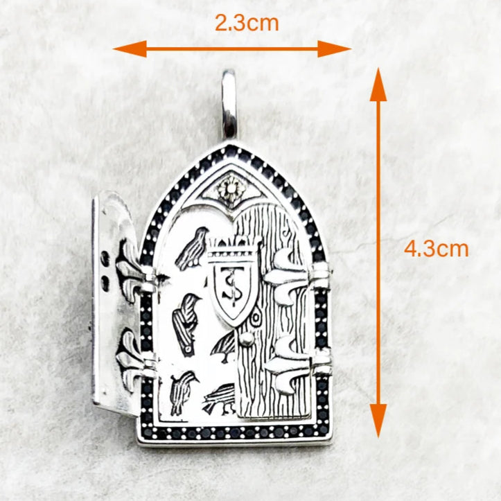 Sword With Crown Skull Knight Sterling Silver Pendants For Necklaces