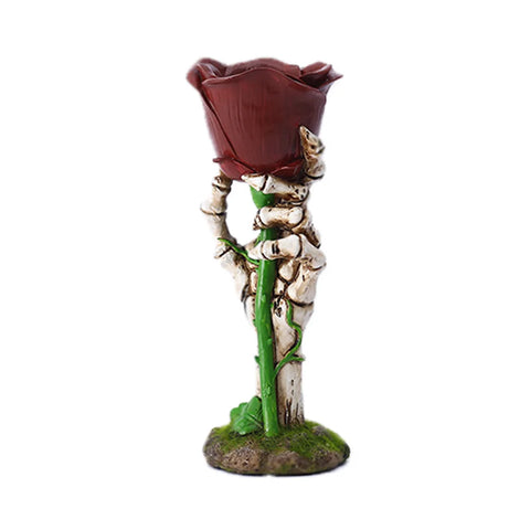 Skeleton Hand Rose Candlestick Home Decoration Ornament