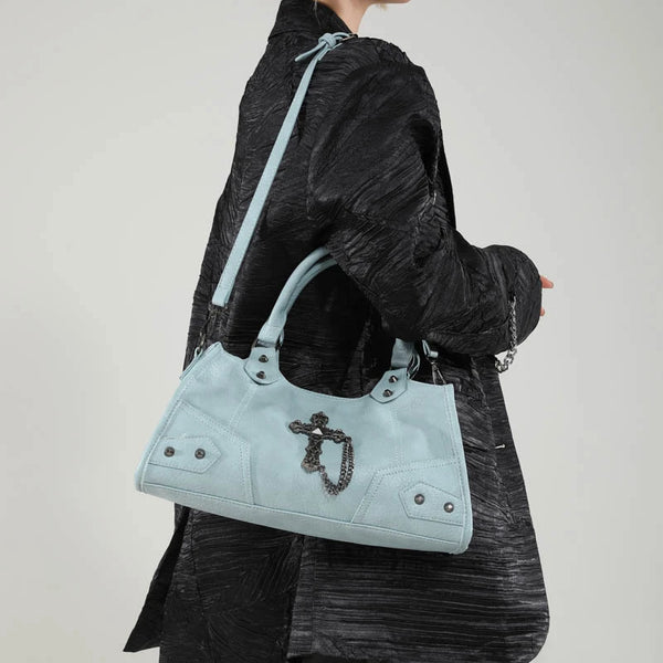 The Nocturne Large Leather Goth Handbag & Crossbody Purse