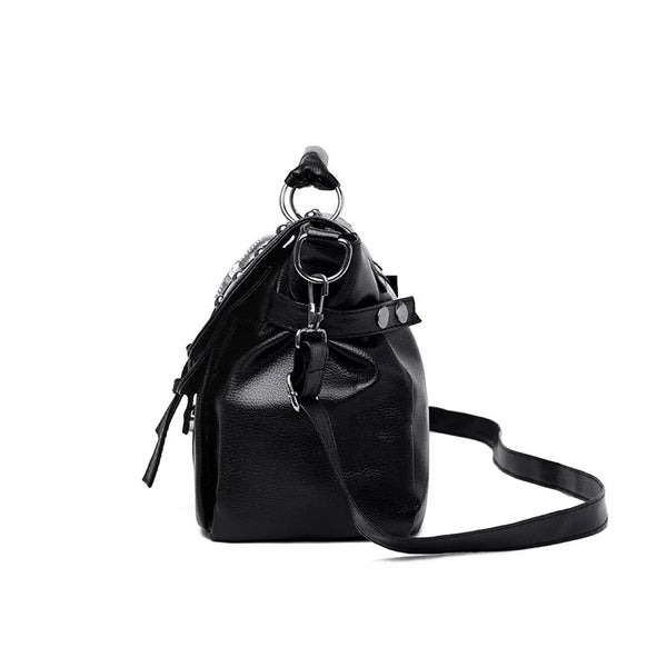The Midnight Relic™ Skull Tote Bag | Women's Gothic Shoulder Handbag