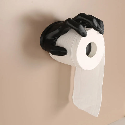 Gothic Black Skeleton Hand Toilet Paper Holder – Unique Horror Bathroom Décor