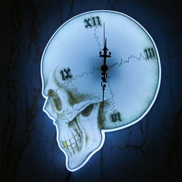 Gothic Skull Home Decor Wall Clock With Roman Numerals