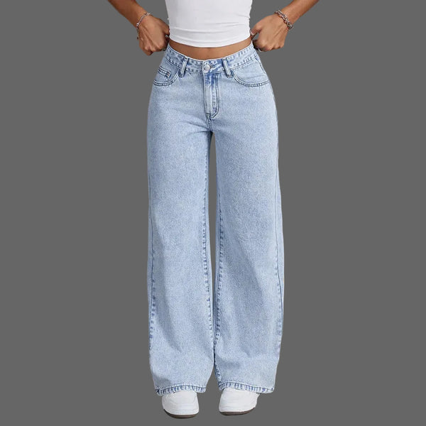 Relic Wide-Leg | Distressed Skull Pocket Denim