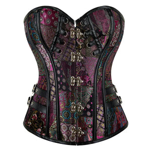 Vintage Steampunk Overbust Corset for Women