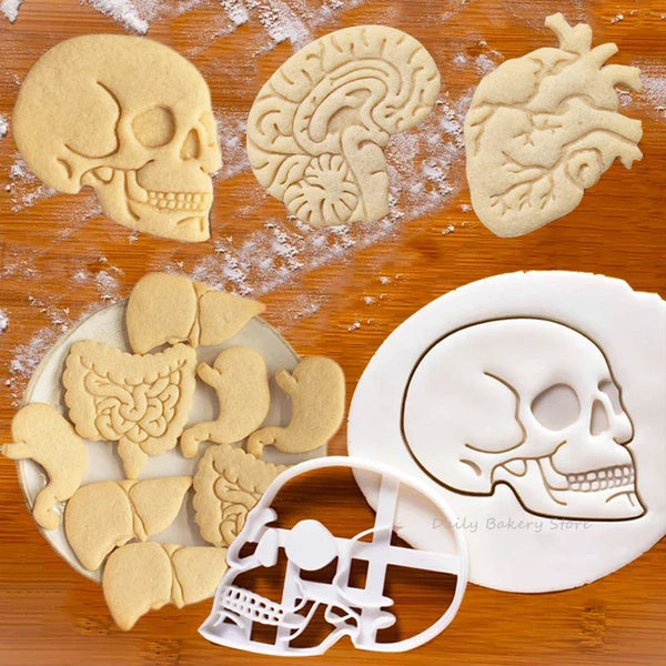 Skull Shaped Cookie Mold Stamp