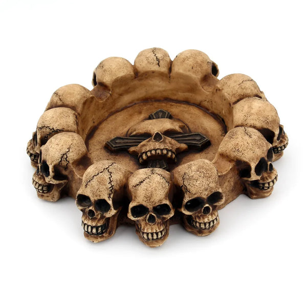 Creative Round Skull Cross Ashtray Home Decor