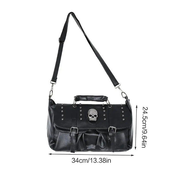 The Midnight Relic™ Skull Tote Bag | Women's Gothic Shoulder Handbag