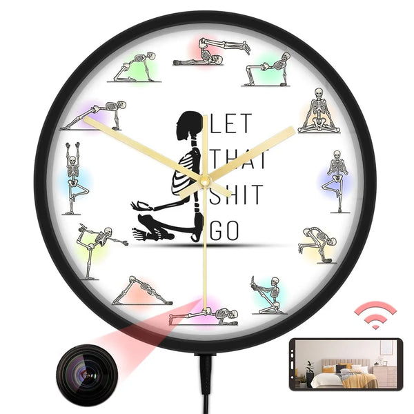The Zen Skull "Let That Shit Go" Silent Wall Clock