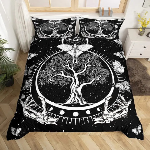 Butterfly Tree Theme Duvet Cover Bedding Set