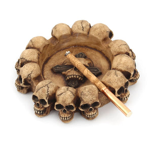 Creative Round Skull Cross Ashtray Home Decor