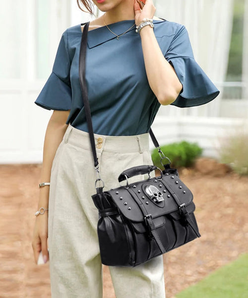 The Midnight Relic™ Skull Tote Bag | Women's Gothic Shoulder Handbag