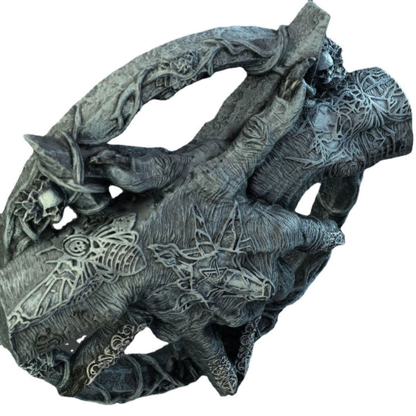 Skull Sculpture Baphomet Pendant Pentagram Claw Statue