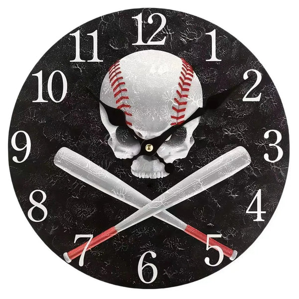 Floral Skull Wall Silent Quartz Clock Home Decoration